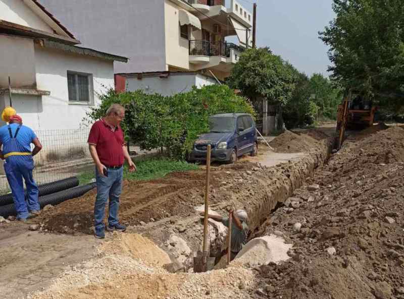 Με γοργούς ρυθμούς τα έργα αποχέτευσης στην περιοχή Εργοστασίου Γάλακτος